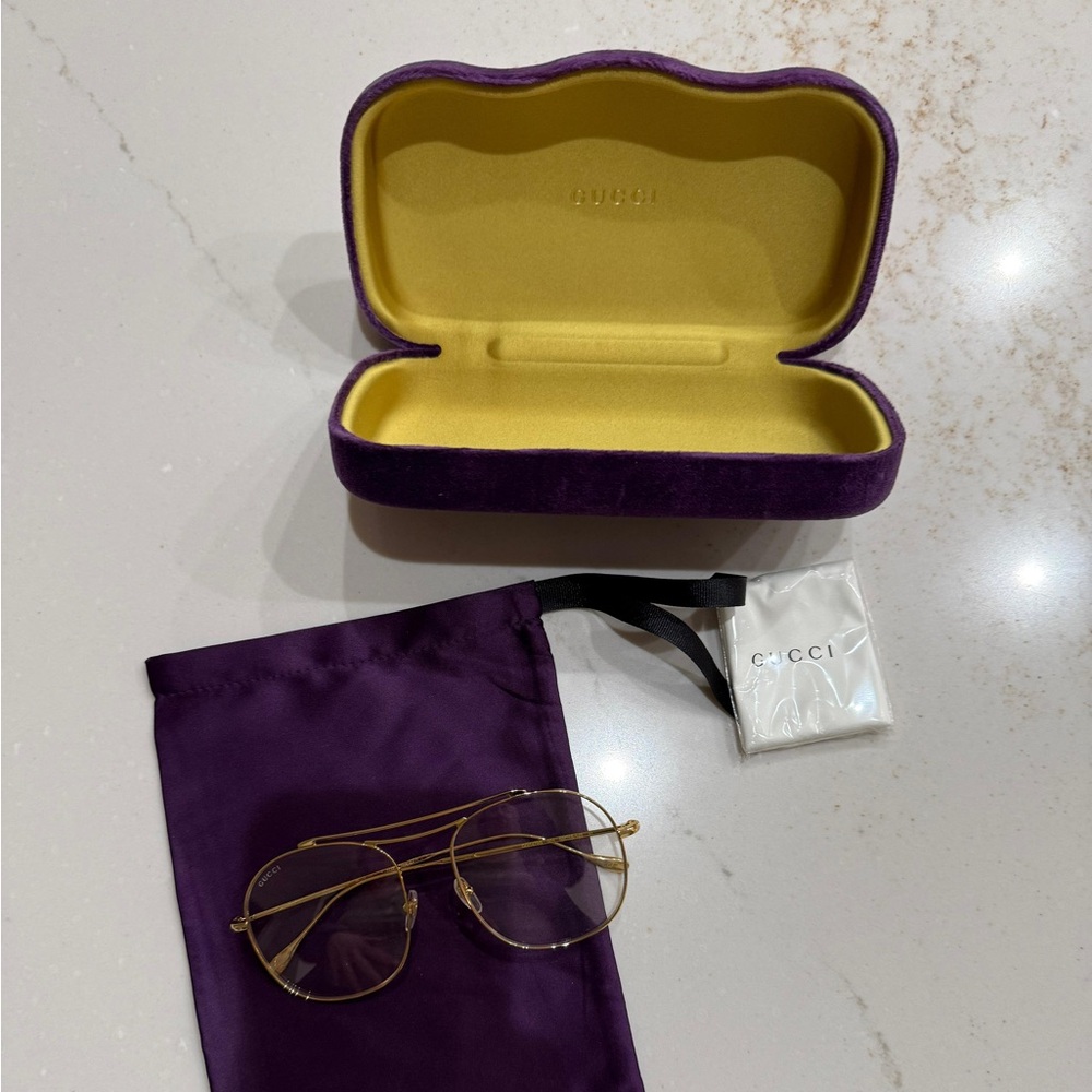 Brand new Gucci GG1479S Gold Aviator Sunglasses